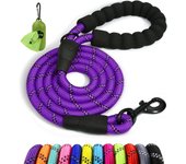 Correa de Perro, 1,2 m Correa de Fuerte de Perro para Perros Medianos y Grandes con Mango Acolchado Suave y Hilos Reflectantes,