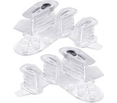 2Pcs=1Pair Toe Splitter Feet Care Bunion Corrector Silicone Overlapping Separators Thumb Hallux Valgus Toe Orthosis Clip Pads