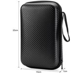 Shockproof Headphones Carrying Case Dust-proof Waterproof Earphone Storage Bag Wear-resistant Soft Flannelette Lining 3C Digital