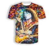 Singer   3D Printed Plus-size Men's and Women's Hip Hop Movement Quick Dry Breathable T-shirt