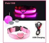 Luxury With Flashing Pendant Glowing Dog Collar Adjustable USB Luminous Safety Collar Detachable Loss Prevention LED Collar Cat