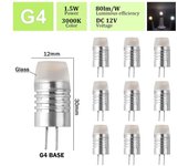 10pcs G4 LED Bulb 2W 3W AC DC12V 24V 2835 SMD Dimmable Warm Cold White 360 Degree Angle Chandelier Light Replace Halogen Lamp