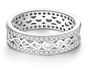 High heart silver ring, red fashionable cubic zirconia, stars, moon, flowers, wedding fashionable jewelry, gifts Mother's Day Gift