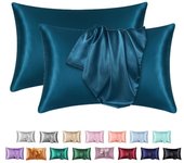 Nordic Silk Pillowcase White Black Grey Blue Bed Decorative Pillow Covers Comfortable Home Bedding Cases