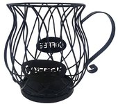 Universal Coffee Capsule Storage Basket Coffee Cup Basket Coffee Pod Organizer Holder Black for Home Cafe Hotel