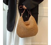 Casual Crossbody Straw Woven Bag New Summer Simple Handbag Woven Bag Vacation Beach Bag Versatile Women's Bag