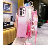 Pulsera y cuerda Transparencia Con Papel flash Dos en uno Carcasa del teléfono móvil Aplicable Galaxy A52 5G/4G Funda protectora