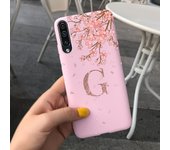 Letter of first Name With Crown Phone Case For Samsung A70 Cover SM-A705F Liquid Silicone Soft Bumper For Samsung Galaxy A70 Bag