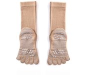 Five Fingers Women Yoga Socks Separate Fingers Silicone Anti-slip Sport Pilates Socks Mid-tube Breathable Cotton Socks Gym