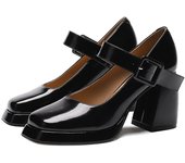 Waterproof high table, new style, thick high-heeled shoes, square head, French figure, Atos of autumn female Mary Jane