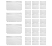 34 PCS Binder Pockets A6 Size 6 Holes Zipper Binder Pouch Folders Clear Waterproof PVC Loose Leaf Bags for 6 Ring Binder