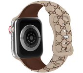 Correa de reloj grabada para Apple Watch Band 46mm 42mm 41mm 49mm 45mm 44mm pulsera de silicona Iwatch Series 10 9 7 Se 6 5 4 8 Ultra2