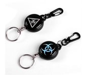 Belt Cord Badge Holder Badge Lanyard Steel Rope Retractable Keyring Retractable Keychain Key Chain Holder Elastic Key Chain