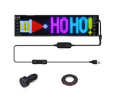 Panel de píxeles LED, módulo Flexible USB de 5V, RGB, pantalla de animación de texto desplazable, aplicación Bluetooth, 16X64 LED, 9,2x37,2 CM