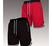 Conjunto de 2 pantalones cortos para hombre, frescos y sueltos para el verano, pantalones de baloncesto casuales, pantalones de