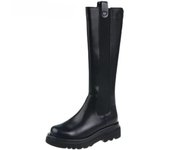 Las mujeres de fondo grueso botas de los hombres de moda caliente zapatos de cuero de otoño e invierno de tacón cuadrado y botas