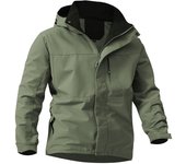 Chaqueta Esquí Montaña para Hombres en Invierno Abrigo con Capucha de Poliéster