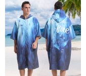 Poncho de Surf de Secado rápido, Toalla Cambiante, Bata con Capucha para Adultos, niños o Familia, Microfibra, natación, Playa, Surf, Buceo, baño en casa