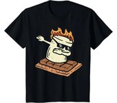 Dabbing Smore Marshmallow Cute Dab Dance Camping Camper Gift T-Shirt for Men Women Cotton Casual Daily Four Seasons Tees