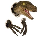 Dinosaur Wall Mounted Sculpture 3D Wall Bursting Hanging Dinosaur Head Resin Dinosaur Head With Claws Home Decor