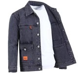 Men Autumn Jacket Chic Outerwear Long Sleeves Hip Hop Men Autumn Denim Jacket for Dating  Spring Coat  Men Coat