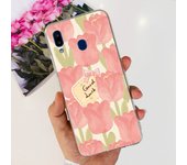 For Samsung Galaxy A20s Samsung A20 A30 Back Cover Phone Case Transparent Soft TPU Silicone Coque Women Fashion Flower Butterfly