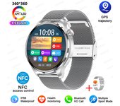 Reloj inteligente para hombre, dispositivo con Pantalla HD AMOLED de 360x360, Llamadas por Bluetooth y Azúcar en la sangre, con GPS Track, NFC, IP68, 360*360 HD Pantalla Para Android IOS