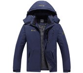 Women Men Winter Fashion Ski Snowboard Jacket Thermal Fleece Waterproof Fish Casual Work Rain Jacket Coat Windbreaker Parka