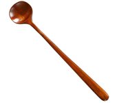 1 cuchara de madera aleatoria, mezcla de madera, Mango largo, mezcla de cocina de madera