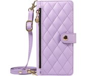 Crossbody Strap Case For Samsung Galaxy Note 20 Ultra 10 Pro 9 8 M23 M32 M56 S25 S24 S20 FE S10 Plus Multi-Card Slot Wallet Leather Phone Cover Zipper Handbag Purse