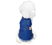 Fashion Unique Dog Denim Dress with D-Ring Lightweight Dog Shirts Clothes Soft Pet Apparel Summer Dog Clothes Cat Accessories