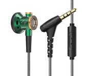 VAORLO D08 Wired Earphones In Ear Earbuds 3.5MM Earphone Heavy Bass Metal Flat Headset Noise Canceling Headphones With Mic