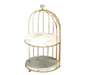 Easy to Clean Bird Cage Jewelry Rack Large Capacity Waterproof Iron Storage Holder Rust-proof Desktop Display Stand Bathroom