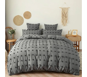 High Quality Crafts with Furball Double Bed Duvet Cover Set 220x240 Tufted King Size Bedding Set Queen Comforter and Pillow Case