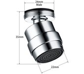 1Pc Swivel Brass M24 Aerator Water Bubbler Saving Tap For Bathroom Kitchen Bidet Faucet Filter Mesh Accessories