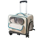 Pushable Pet Stroller Trolley Cases Breathable Large Capacity Pet Trolley Case Detachable with Multiple Pockets Pets Bags