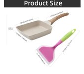 Tamagoyaki Pan Nonstick Japanese Omelette Pan Egg Roll Pan with Detachable Anti Scalding Handle for All Stove Frying Pan