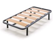 Somier Lama Ancha Reforzada + 4 Patas Cilíndricas de 26cm, 90x190 cm