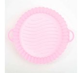 1PC Silicone Air Fryer Oven Mold  Tray Pizza Fried Chicken Basket Round Square Reusable Pan er Accessories