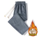 Pantalones casuales de pana de otoño e invierno pantalones de hombre 2025 nuevos pantalones de chándal sueltos de lana pantalones atados para adolescentes marea