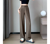 H waisted and wi legged women's fashionable office pants