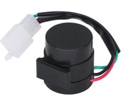 Signal Flasher 3 Pins Round Turn Signal Flasher Relay Blinker Black Aftermarket Parts Fit for GY6 50-250cc Scooters Moped ATV Pit Dirt Bike Motorcycles.