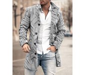 Abrigos informales con cuello levantado para hombre, abrigos de estilo callejero, Otoño e Invierno