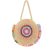 Bags for Women Large Beach Tote Bag Floral Crochet Woven Shoulder Purse Summer Handbag