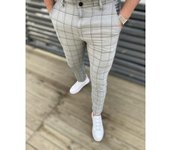 New Men's Checkered Casual Slim Fit Pants