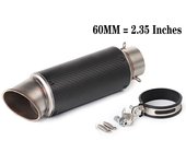 51mm/60mm/63mm Universal Motorcycle Exhaust Muffler Tailpipe SC project Canister Tail Pipe Stainless Carbon fiber 2Inches