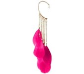 Bohemian women's feather long earrings, beach chain, tassel, pendant, wedding, bride, summer jewelry, 1 piece.