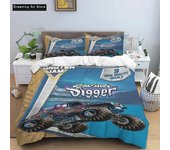 3D Super Monster Truck Monster Jam Bedding Set Cute Quilt Cover Bed Cover With Pillowcase Twin Single Queen King Size Boys Adult
