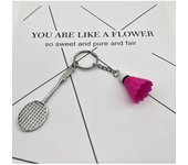 Popular badminton keychain pendant simulation mini badminton keychain sporting goods gifts