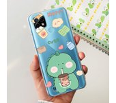6.5" For Realme C21 Case Back Cover Transparent Soft TPU Phone Case For Realme C 21 Silicone Coque On RealmeC21 Painting Fundas